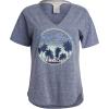 Lucky Brand womens Drapy Graphic Tee T-shirt and Short Pajama Set(Moonlight)