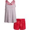 Lucky Brand Womens 2 Piece Lounge Set, Lightweight Soft Pajamas Sleepwear Crossback Tank Top and Sleep Shorts(Heather Grey/Bandana Patchwork)