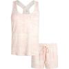 Lucky Brand Womens 2 Piece Lounge Set, Lightweight Soft Pajamas Sleepwear Crossback Tank Top and Sleep Shorts(Pink Tie Dye)