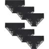Lucky Brand Women’s Hipster Briefs 6Pack(Black/Black/Black)