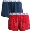 Lucky Brand Women’s Pajama Bottoms – Ultra-Soft 2 Pack Sleep and Lounge Sweat Shorts, Cortos de Pijama para Mujer(Red Bandana)