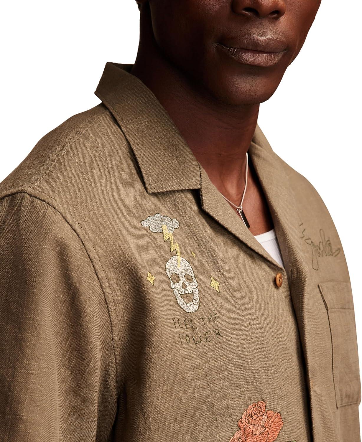 imageLucky Brand Mens Fender Club Short Sleeve ShirtDusty Olive