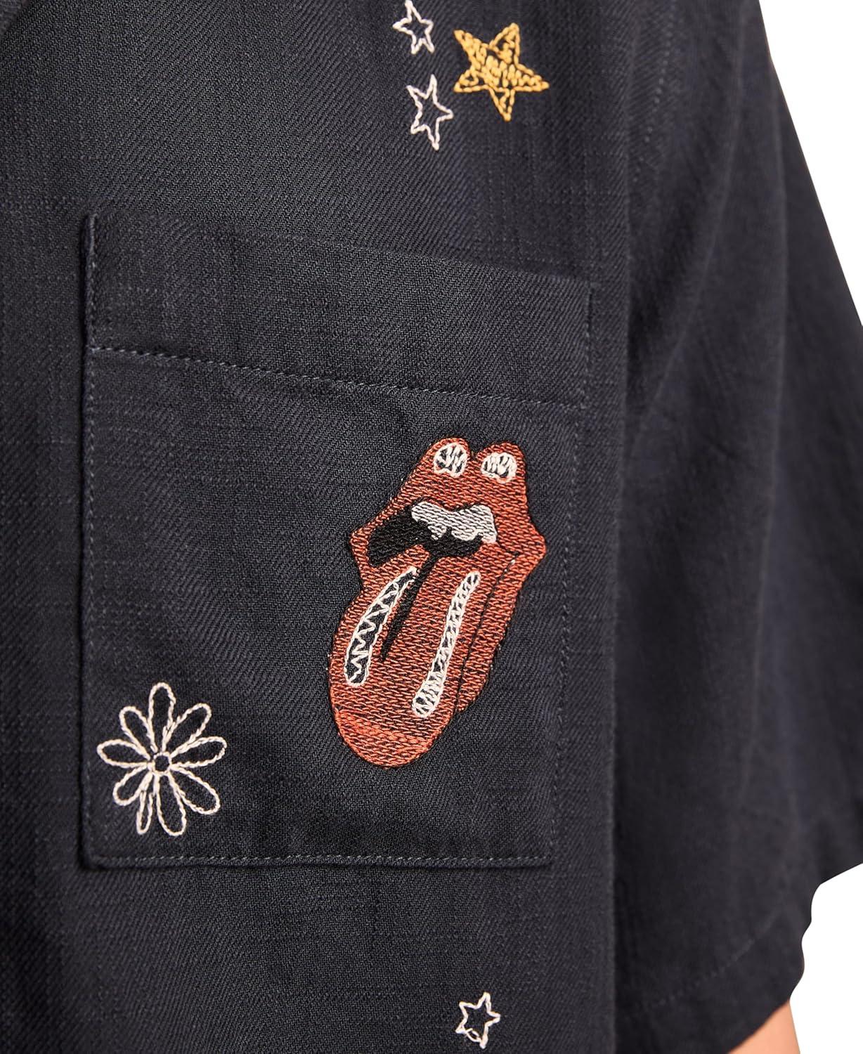 imageLucky Brand Mens Rolling Stones Club Short Sleeve ShirtBlue Nights