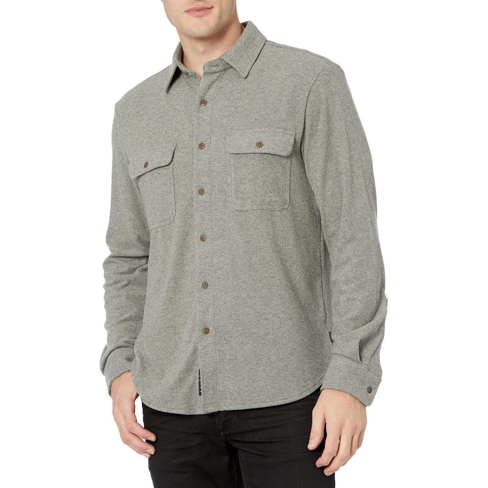 imageLucky Brand Mens Brushed Jersey ShirtHeather Grey