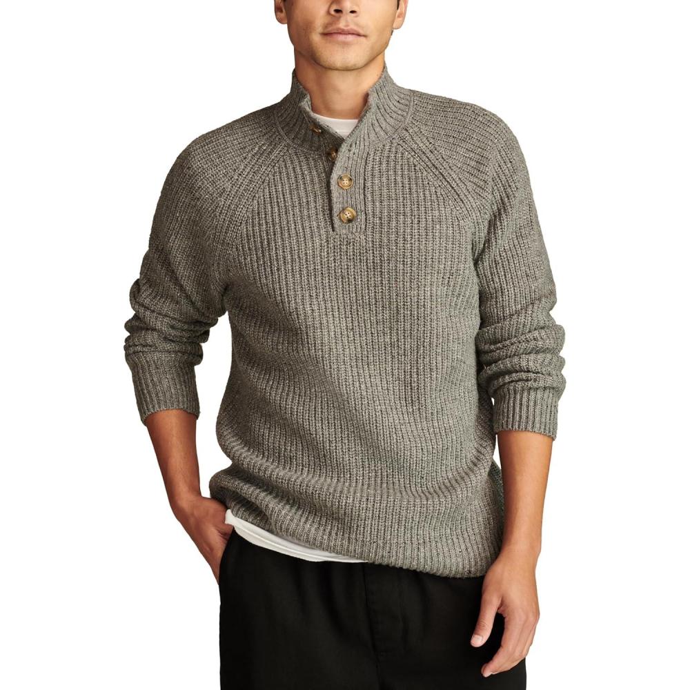 imageLucky Brand Mens NEP 14 Mock Neck Sweater209 Mahogany