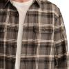Lucky Brand Men’s Big Slub Twill Plaid Long Sleeve Utility Shirt(Black Multi)
