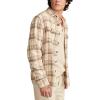 Lucky Brand Men’s Big Slub Twill Plaid Long Sleeve Utility Shirt(Brown Multi)
