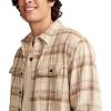 Lucky Brand Men’s Big Slub Twill Plaid Long Sleeve Utility Shirt(Brown Multi)