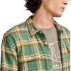 Lucky Brand Men’s Big Slub Twill Plaid Long Sleeve Utility Shirt(Green Multi)