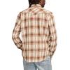 Lucky Brand Men’s Dobby Western Long Sleeve Shirt(Brown Multi)
