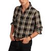 Lucky Brand Men’s Herringbone Humboldt(Black Plaid)