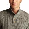 Lucky Brand Mens NEP 1/4 Mock Neck Sweater(209 Mahogany)