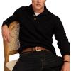 Lucky Brand Mens NEP 1/4 Mock Neck Sweater(Cadet Navy)