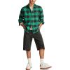 Lucky Brand Men’s Plaid Cloud Soft Flannel(Green Multi)