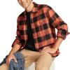 Lucky Brand Men’s Plaid Cloud Soft Flannel(Orange Multi)