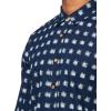 Lucky Brand Men’s Printed 1 Pocket Long Sleeve Shirt(Indigo Multi)