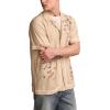 Lucky Brand Men’s Short Sleeve Embroidered Camp Collar Shirt