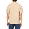 Lucky Brand Men’s Short Sleeve Eyelet Camp Collar Shirt(Beige)