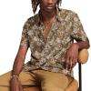 Lucky Brand Mens Short Sleeve Printed Shirt(Brown Print)