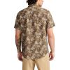 Lucky Brand Mens Short Sleeve Printed Shirt(Brown Print)