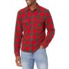 Lucky Brand Men’s Brushed Jersey Shirt(Red Multi)