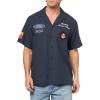 Lucky Brand Men’s Ford Mechanic Short Sleeve Shirt(Blue Nights)