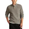 Lucky Brand Mens NEP 1/4 Mock Neck Sweater(209 Mahogany)