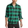 Lucky Brand Men’s Plaid Cloud Soft Flannel(Green Multi)