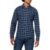 Lucky Brand Men’s Printed 1 Pocket Long Sleeve Shirt(Indigo Multi)
