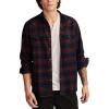 Lucky Brand Men’s Printed Plaid Cord Westerns(Navy Multi)