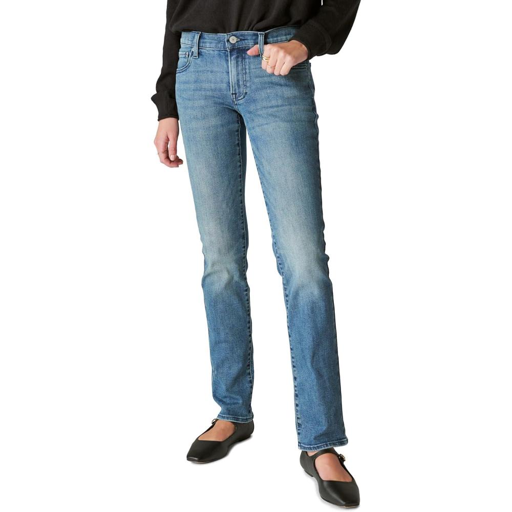 imageLucky Brand Womens Mid Rise Sweet Straight JeansGemini
