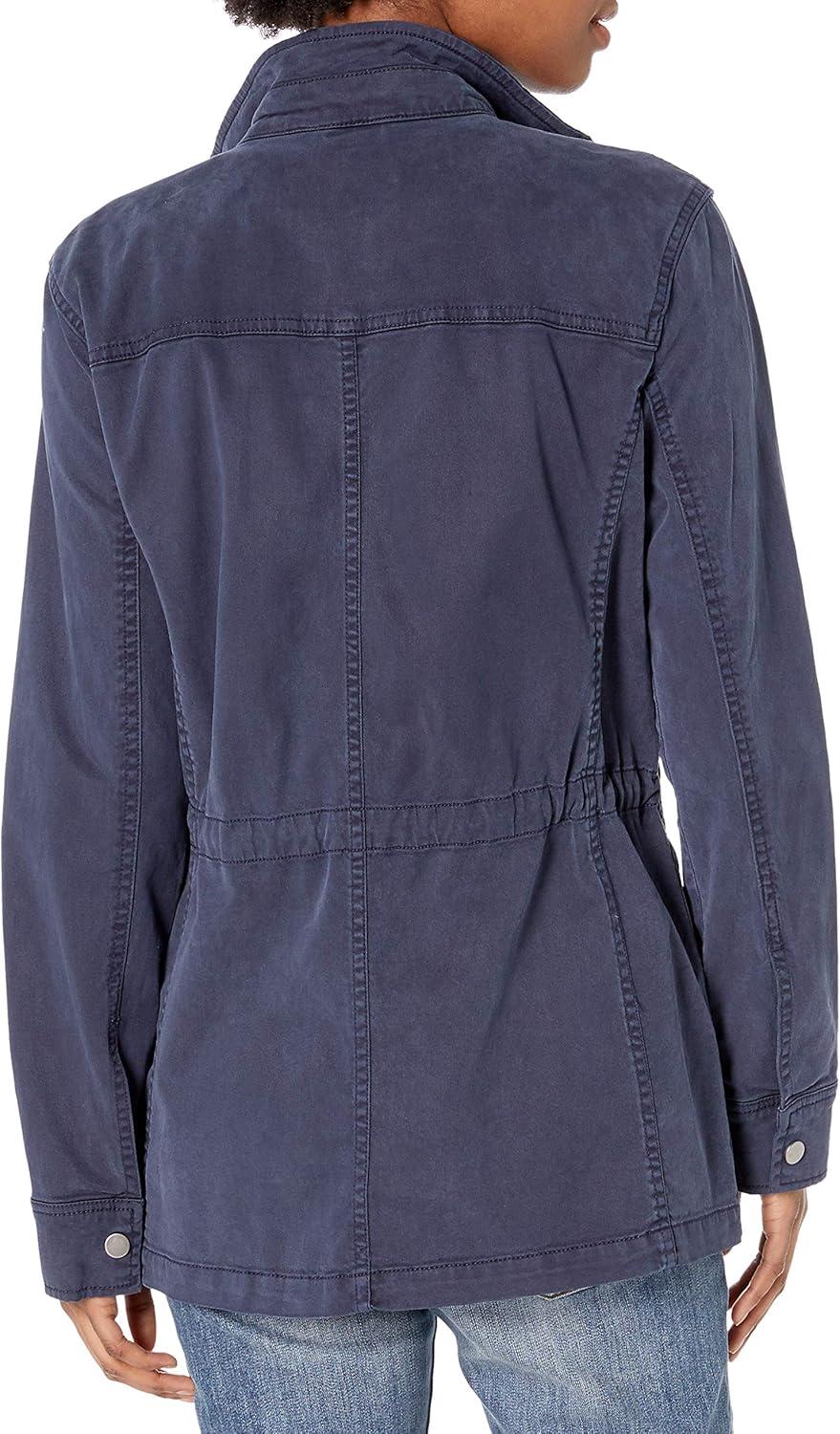 imageLucky Brand Womens Long Sleeve Button Up Two Pocket Utility JacketNavy