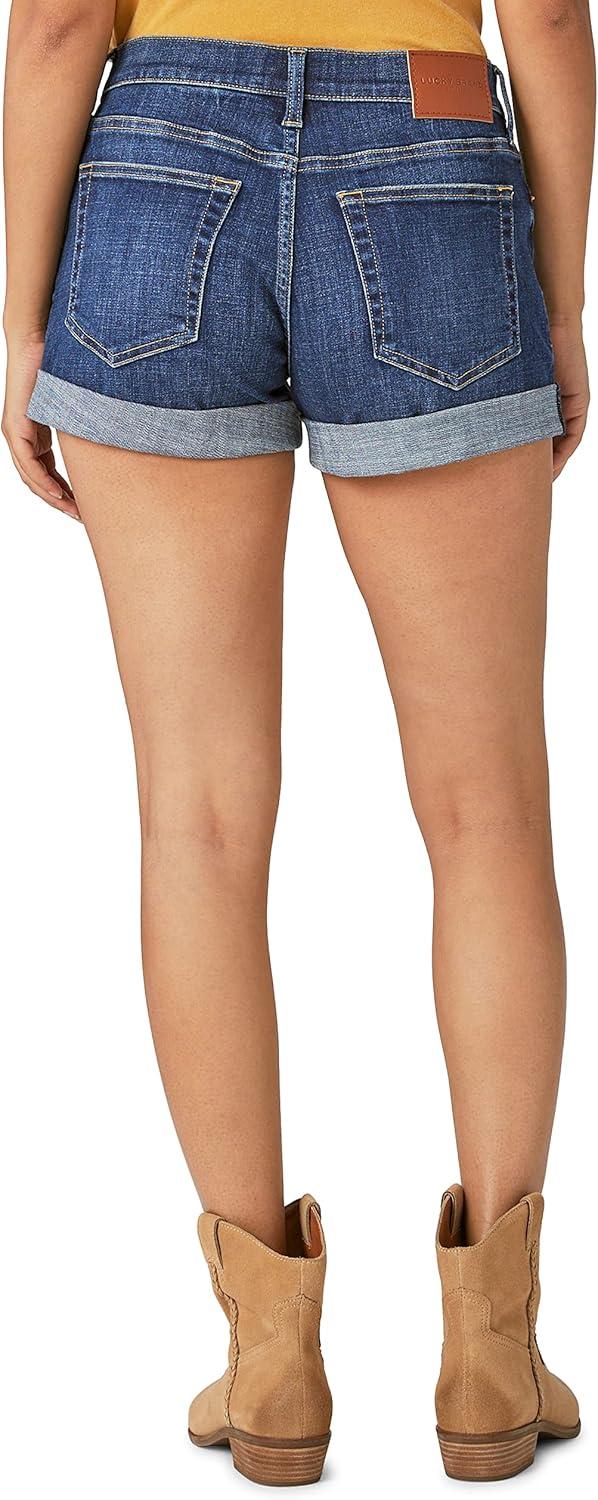 imageLucky Brand Womens Mid Rise Ava Roll Up ShortStarry Night Rolled