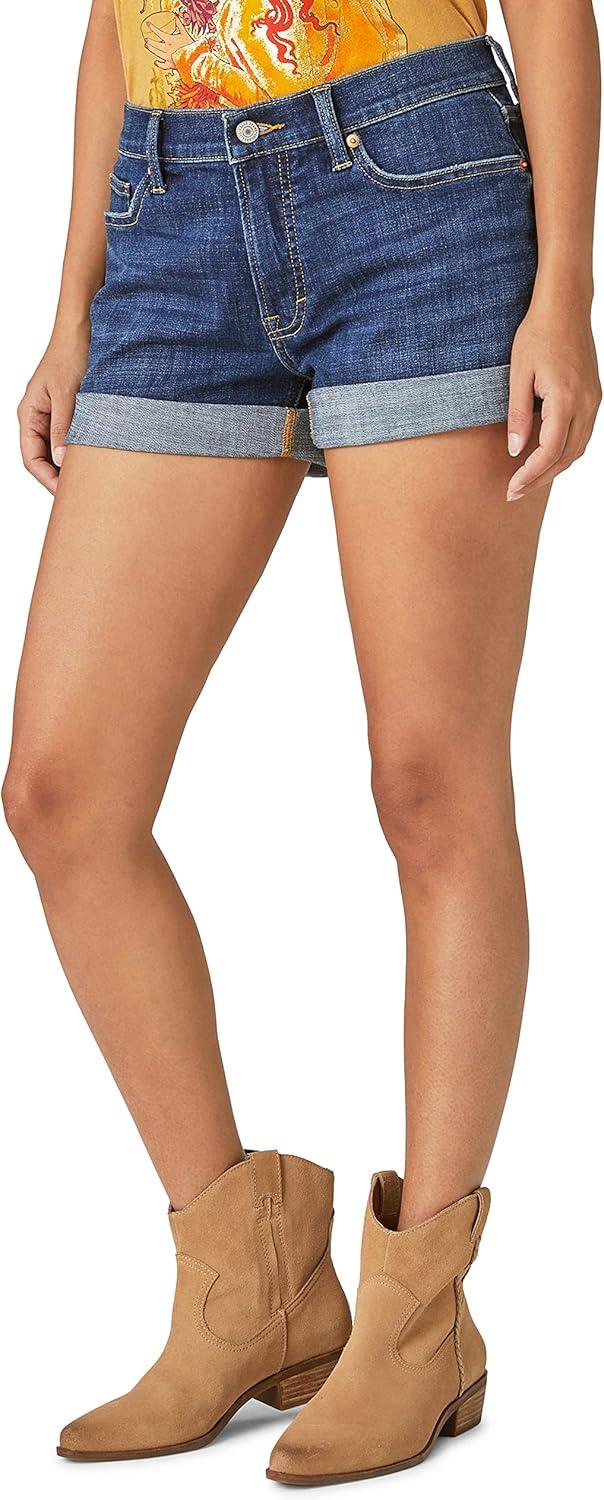 imageLucky Brand Womens Mid Rise Ava Roll Up ShortStarry Night Rolled