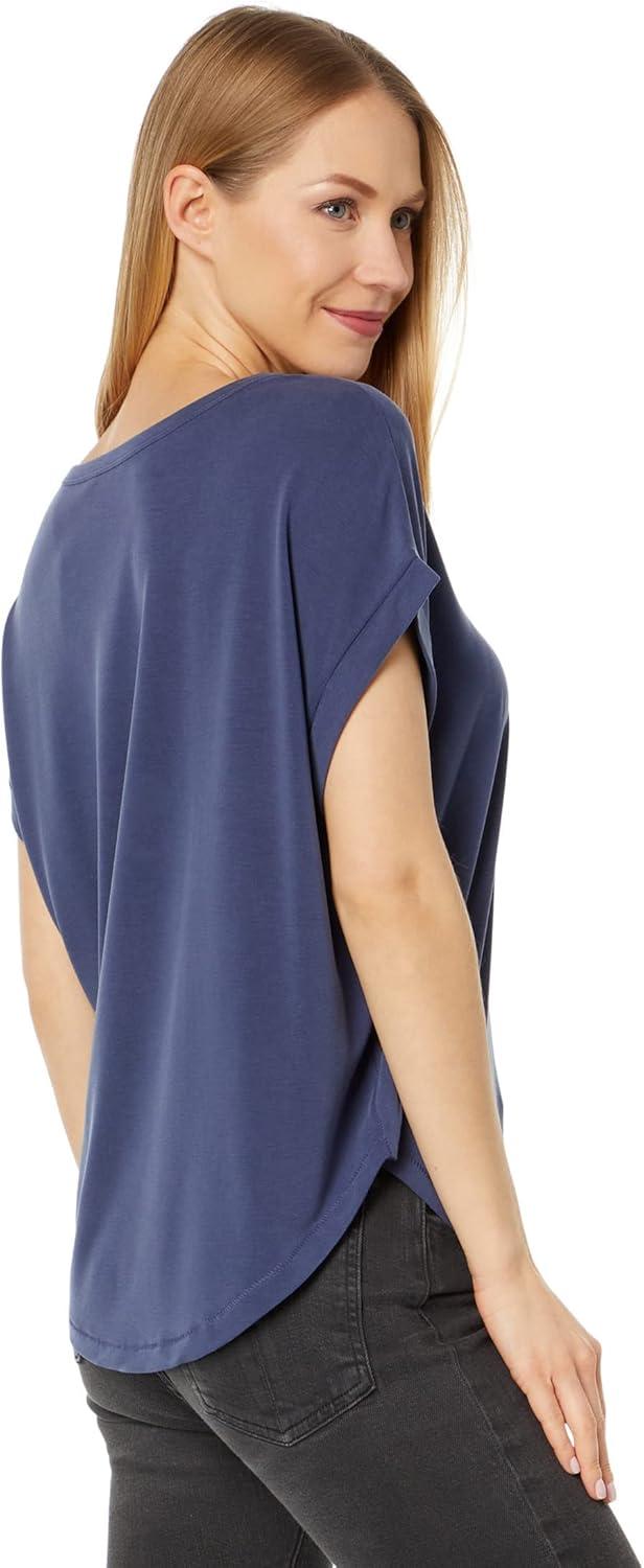 imageLucky Brand Womens Short Sleeve Sandwash Dolman TeeBlue