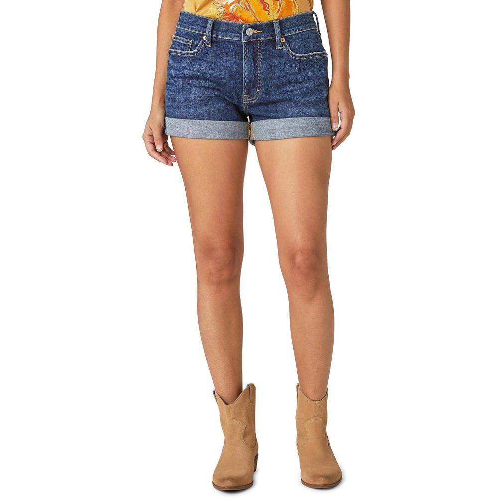 imageLucky Brand Womens Mid Rise Ava Roll Up ShortStarry Night Rolled