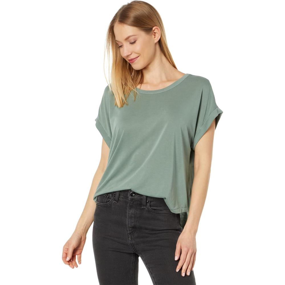 imageLucky Brand Womens Short Sleeve Sandwash Dolman TeeLoden Green
