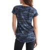 Lucky Brand Womens Camo Burnout Tee Shirt(Blue/Multi)