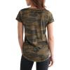 Lucky Brand Womens Camo Burnout Tee Shirt(Green Multi)