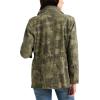 Lucky Brand Women’s Long Sleeve Button Up Two Pocket Utility Jacket(Green Multi)