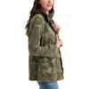 Lucky Brand Women’s Long Sleeve Button Up Two Pocket Utility Jacket(Green Multi)