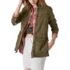 Lucky Brand Women’s Long Sleeve Button Up Two Pocket Utility Jacket(Olive Night)
