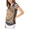 Lucky Brand Women’s Persian Carpet Tee(Navy Multi)