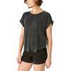 Lucky Brand Womens Sandwash Dolman Tee(Lucky Black/Black)