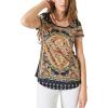 Lucky Brand Women’s Persian Carpet Tee(Navy Multi)