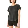 Lucky Brand Womens Sandwash Dolman Tee(Lucky Black/Black)