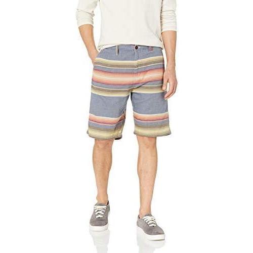 imageLucky Brand Mens Printed Flat Front ShortMulti Stripe