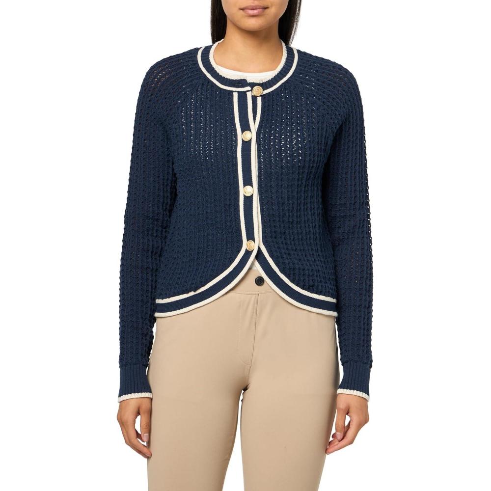 imageLucky Brand Womens Button Front Sweater JacketCadet Navy