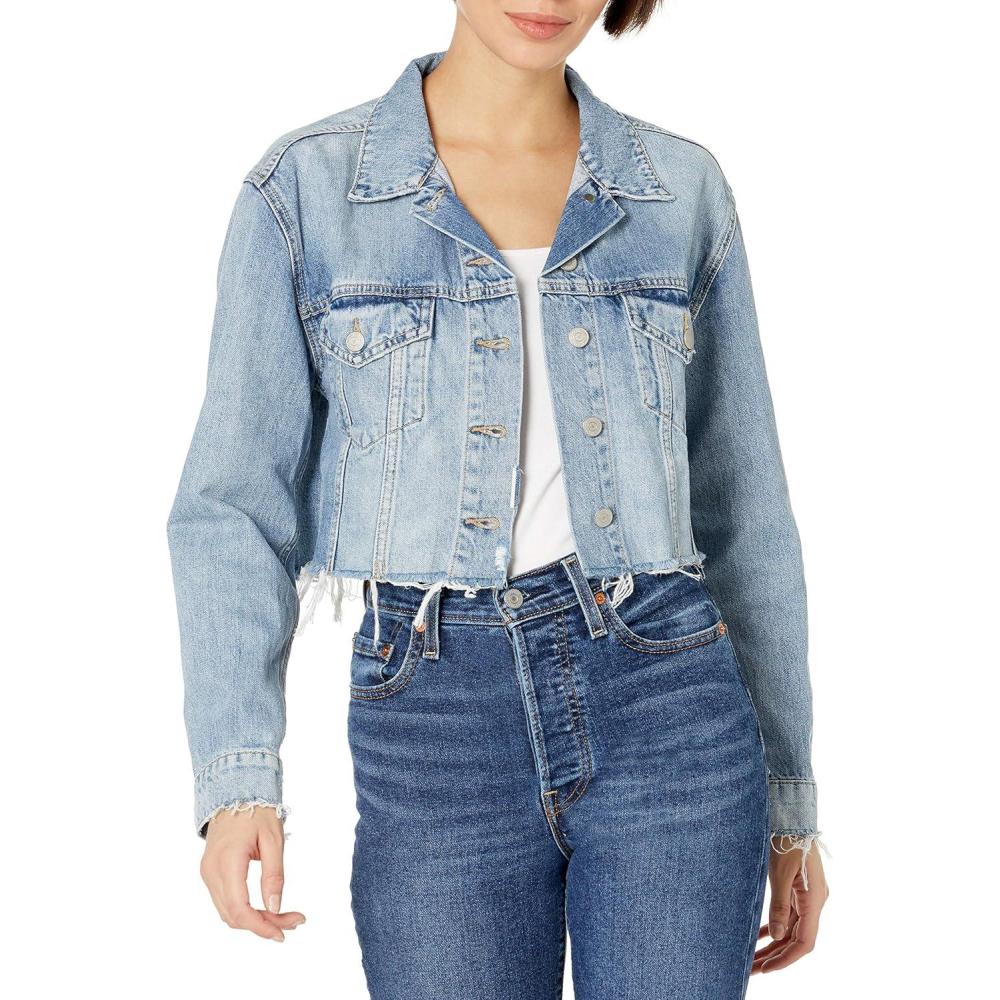 imageLucky Brand Womens Cut Off Denim Trucker JacketSunspot