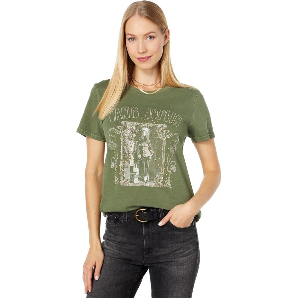 imageLucky Brand Womens Janis Joplin Classic Crew TeeWinter Moss